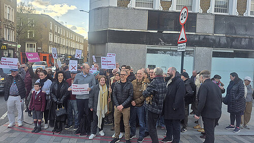 residents protesting Silvertime